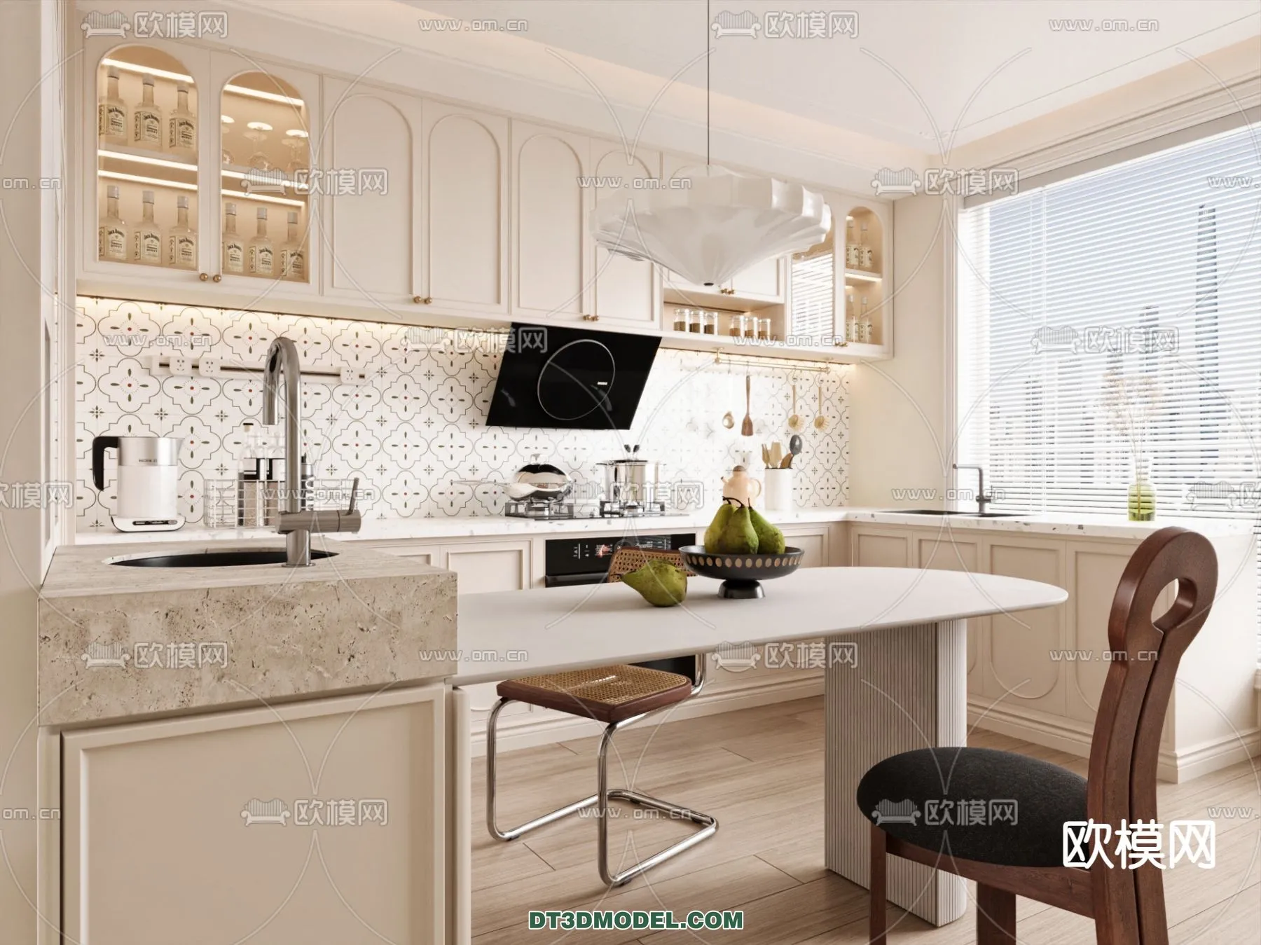 Kitchen - France Style - Interior 3D Scene - 051