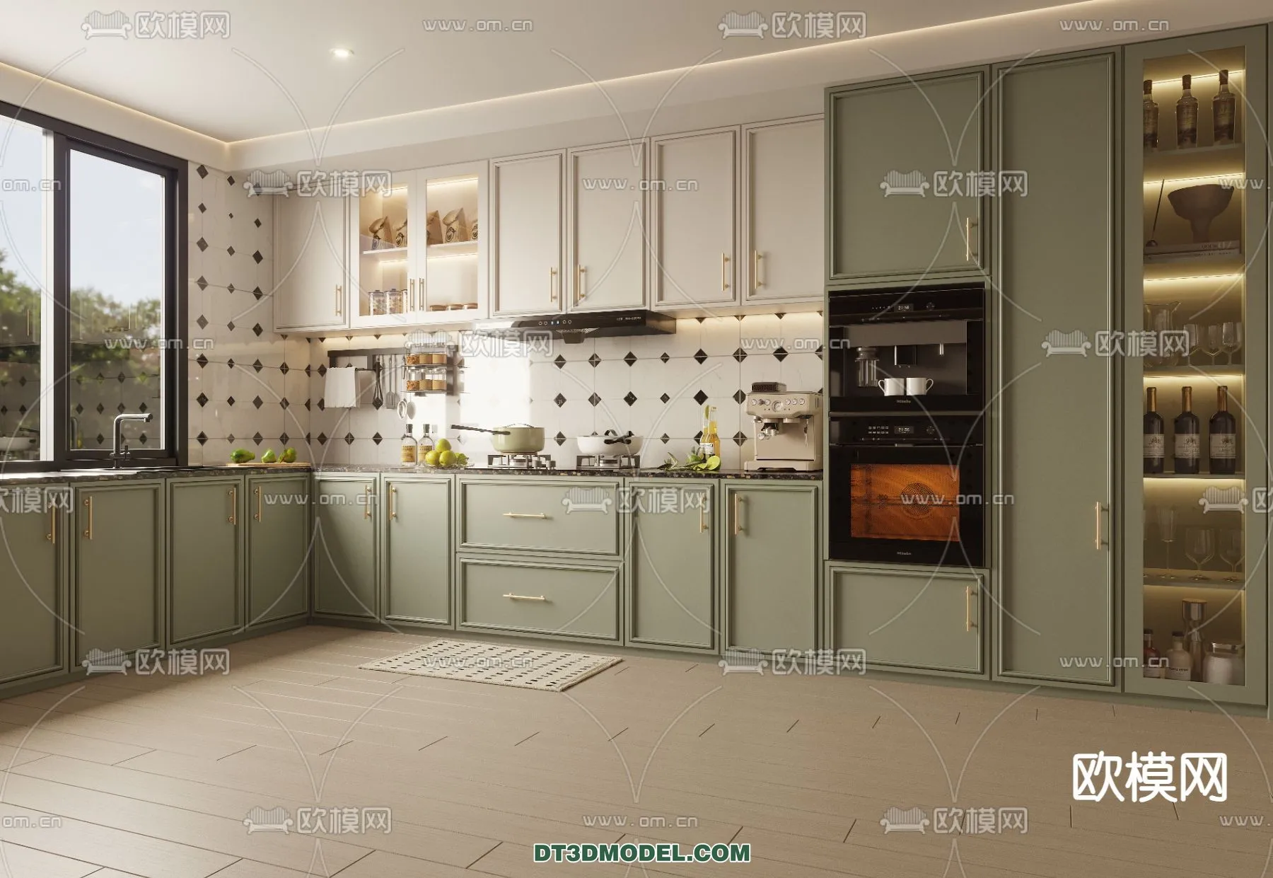 Kitchen - France Style - Interior 3D Scene - 052
