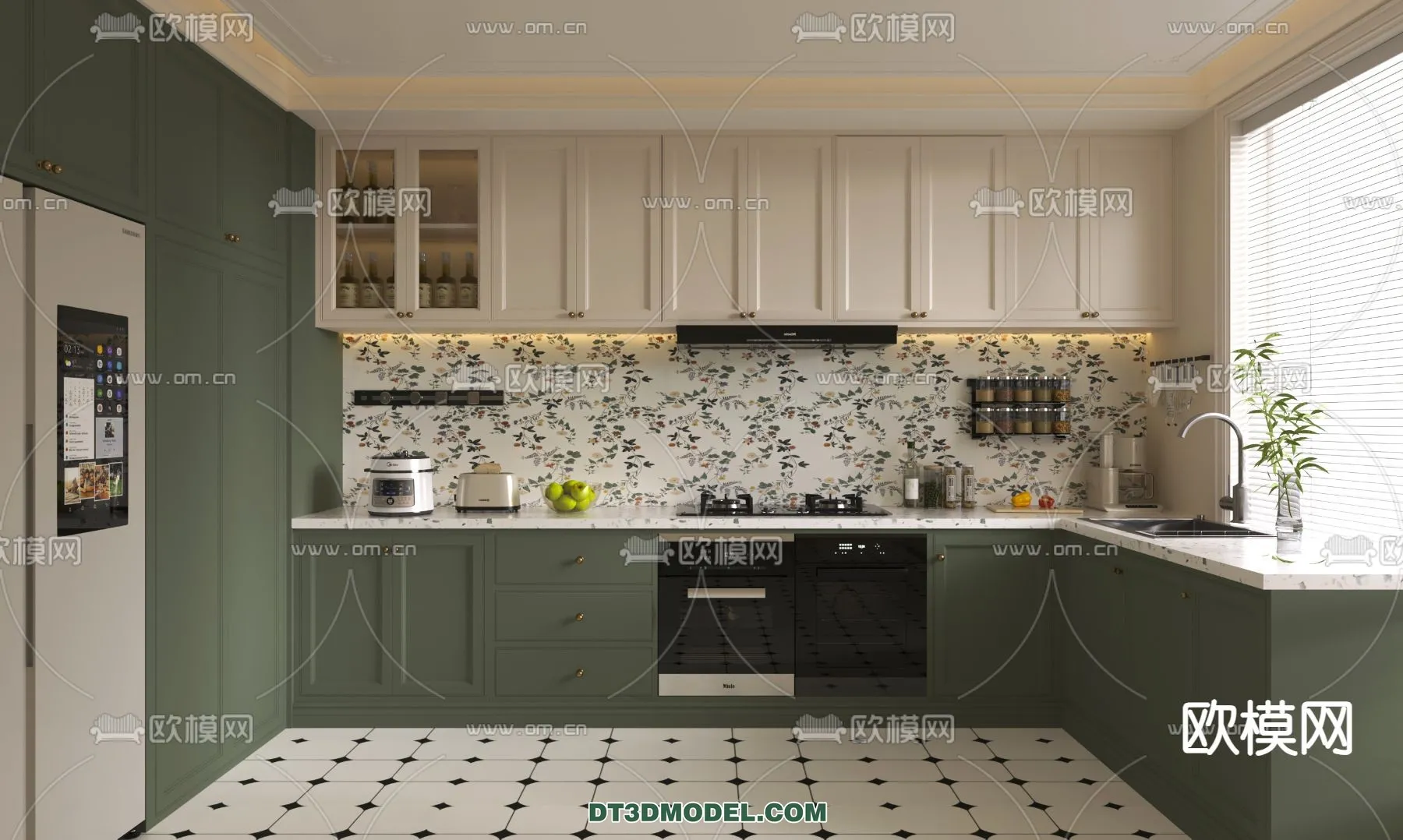Kitchen - France Style - Interior 3D Scene - 053