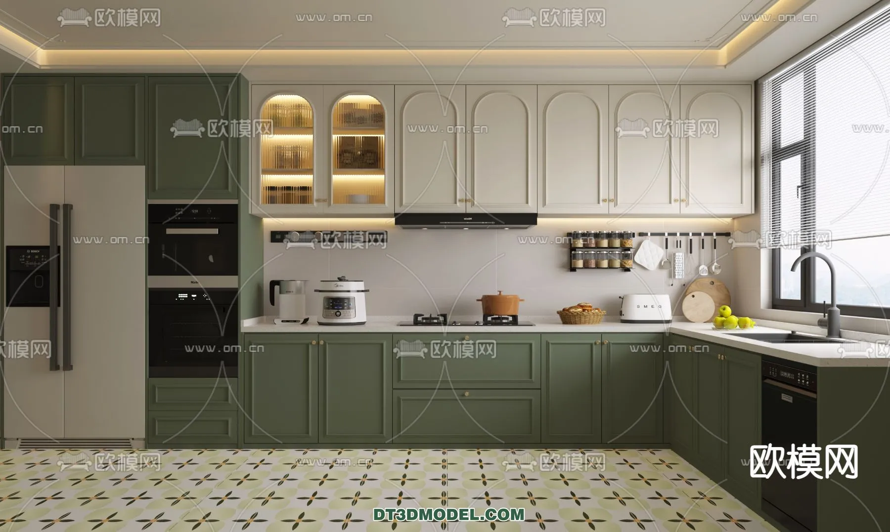 Kitchen - France Style - Interior 3D Scene - 054