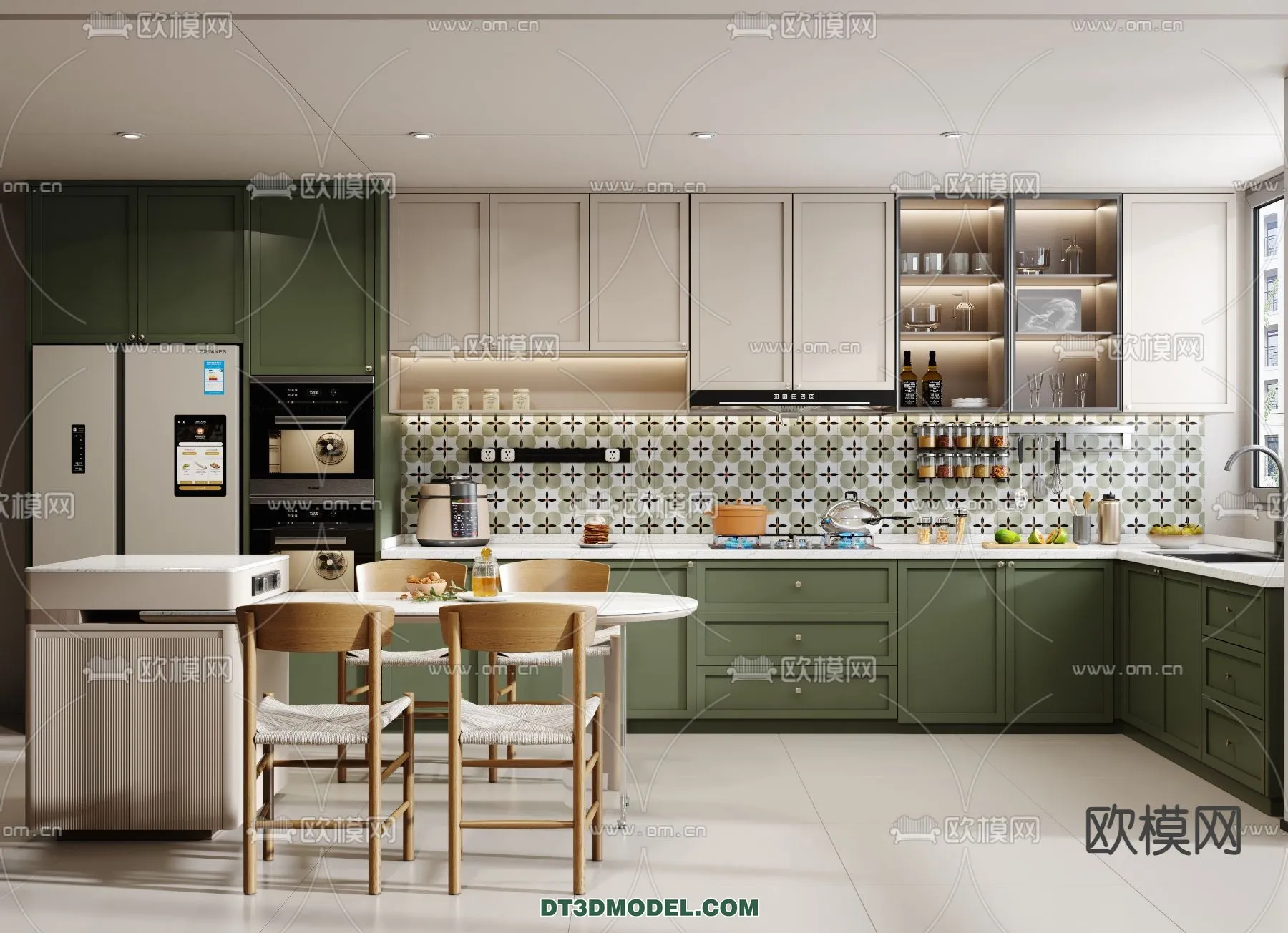 Kitchen - France Style - Interior 3D Scene - 056