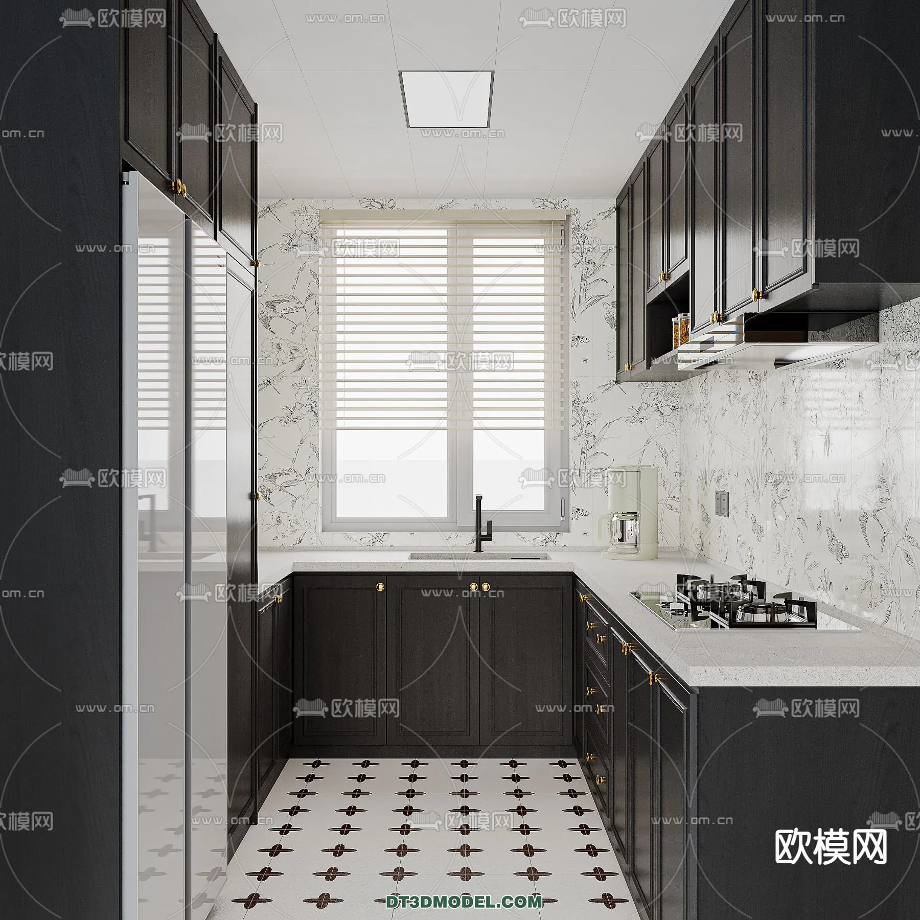 Kitchen - France Style - Interior 3D Scene - 057