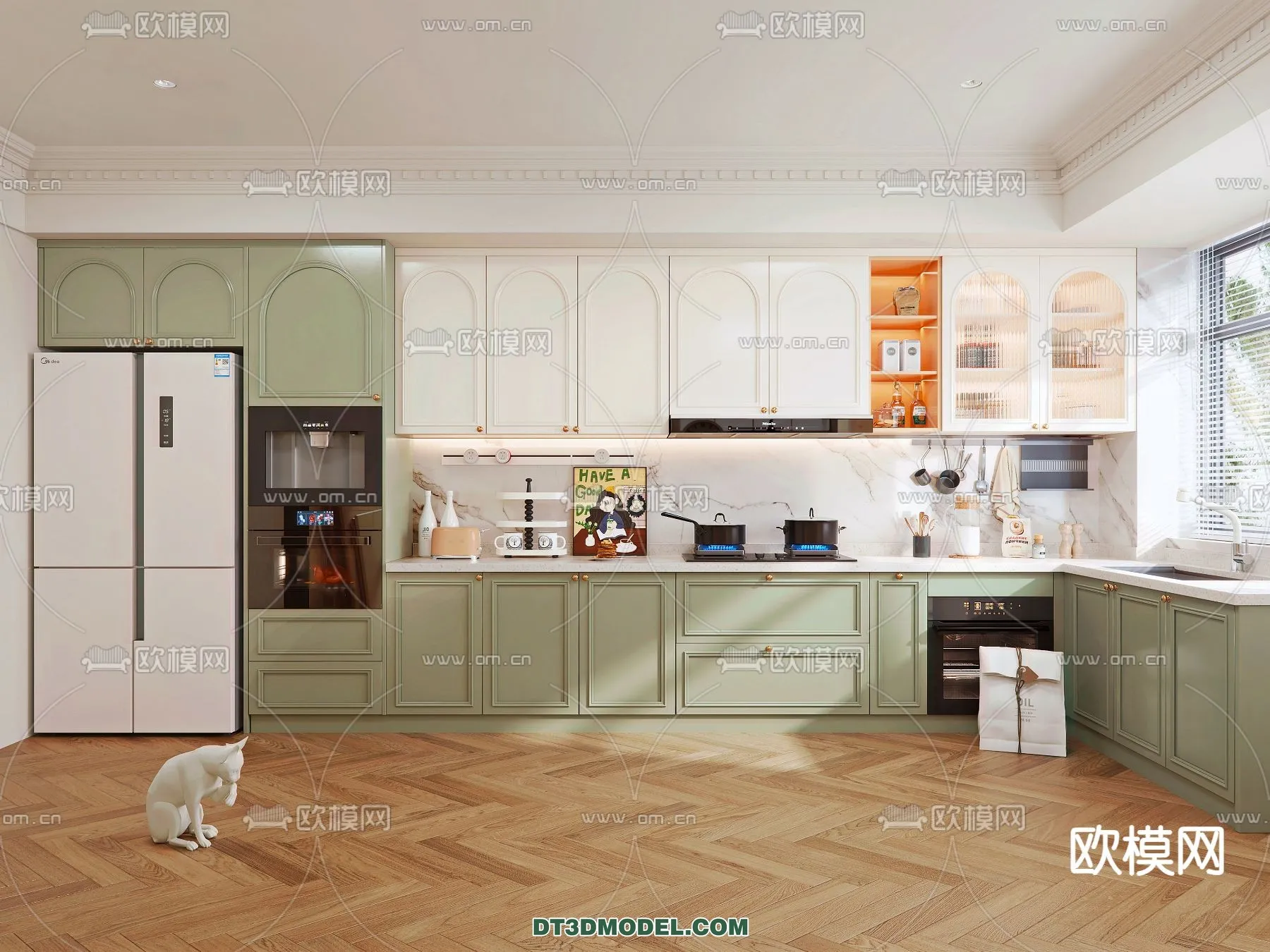 Kitchen - France Style - Interior 3D Scene - 058