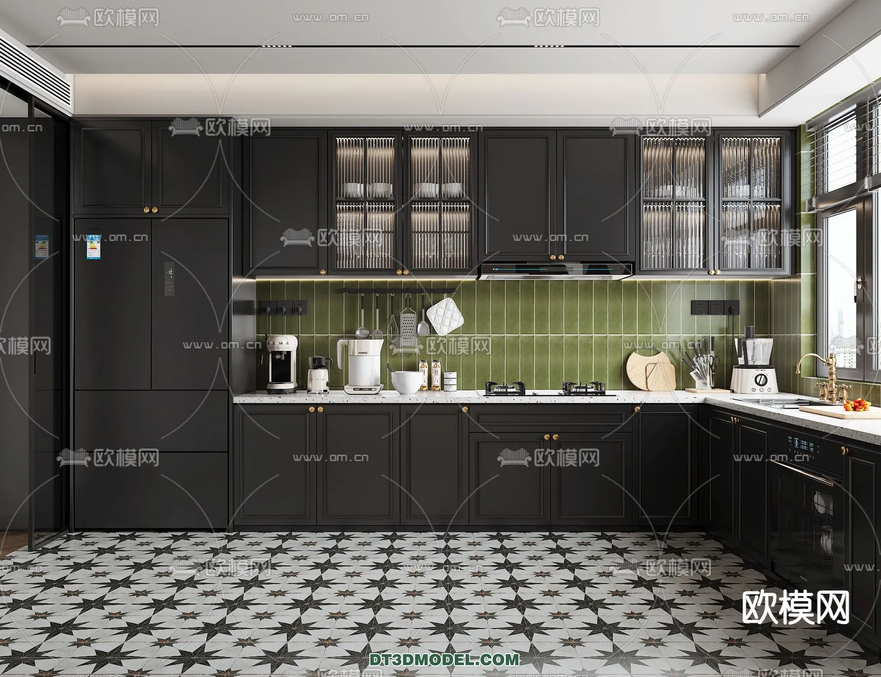 Kitchen - France Style - Interior 3D Scene - 059