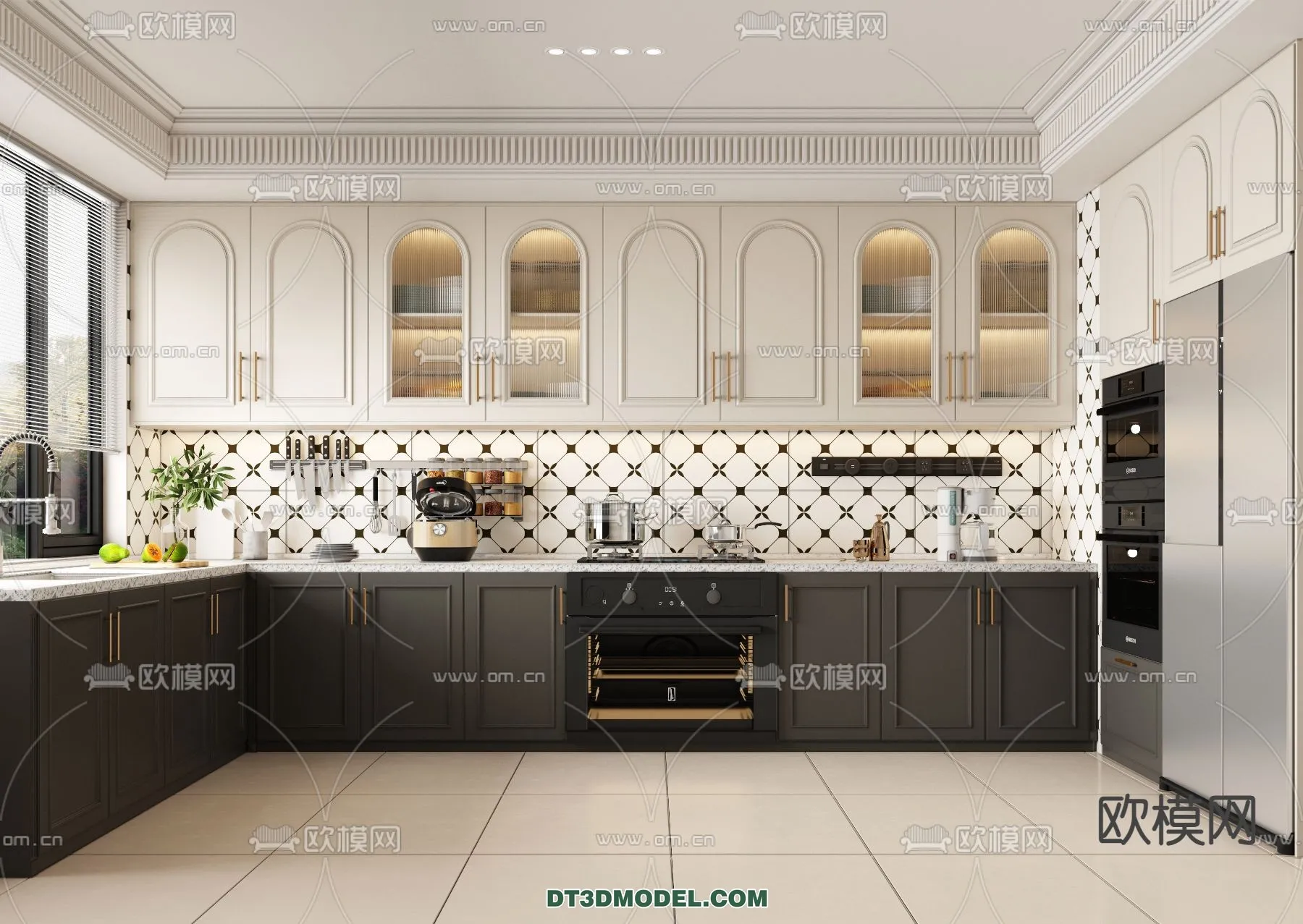 Kitchen - France Style - Interior 3D Scene - 061