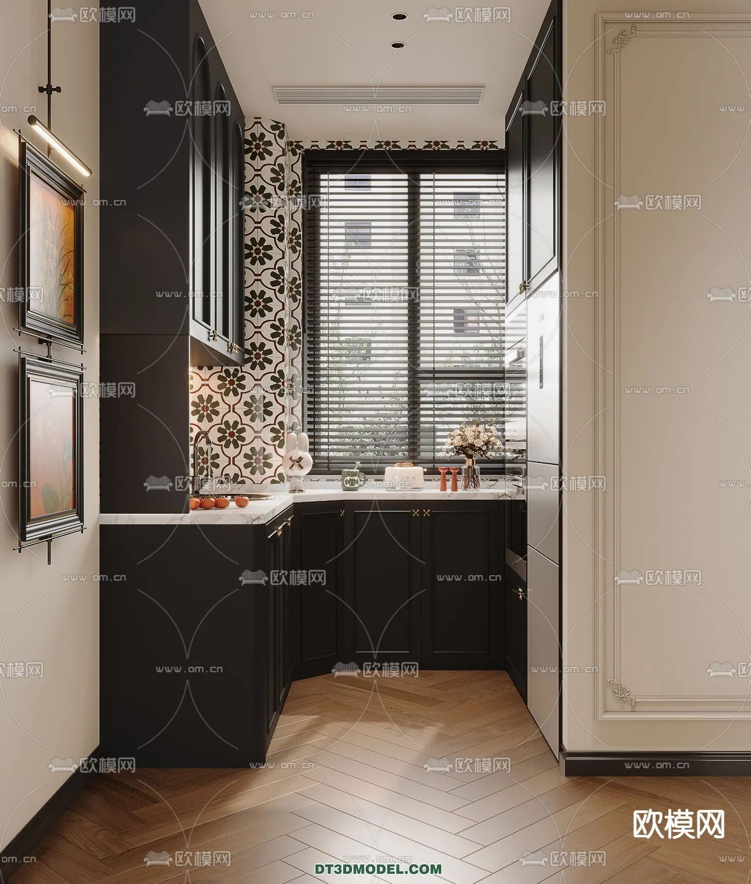 Kitchen - France Style - Interior 3D Scene - 065