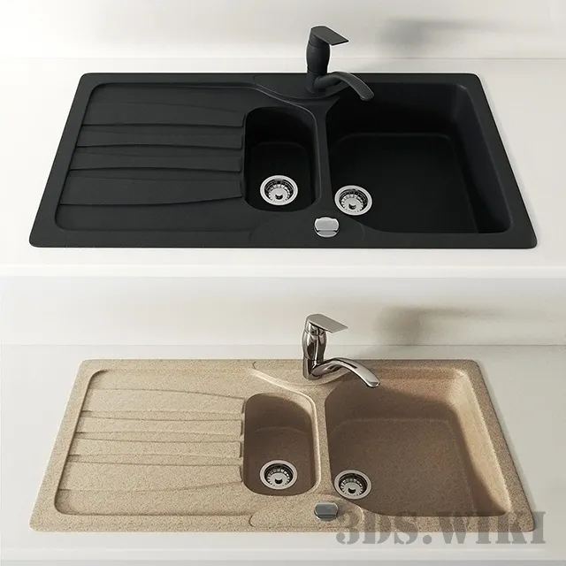 kitchen - Franke Calypso sink - COG 651 3D Model