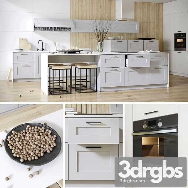 Kitchen from nolte frame lack facades 3D Model Free