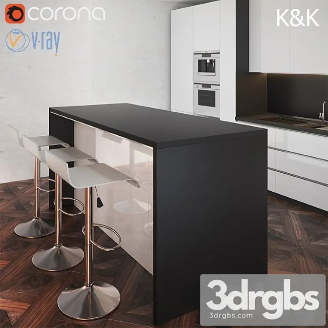 Kitchen Furniture X 3D Model Free