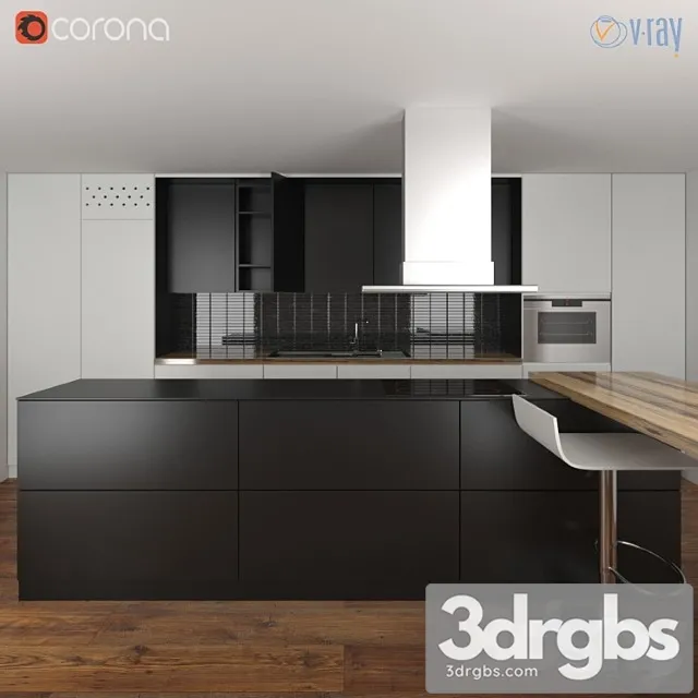 Kitchen Furniture Xiv 3D Model Free