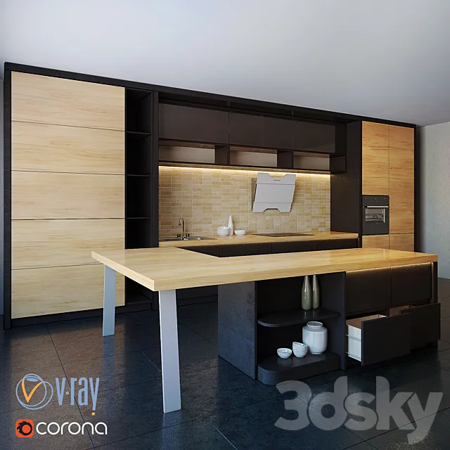 Kitchen Furniture XV 3D Model