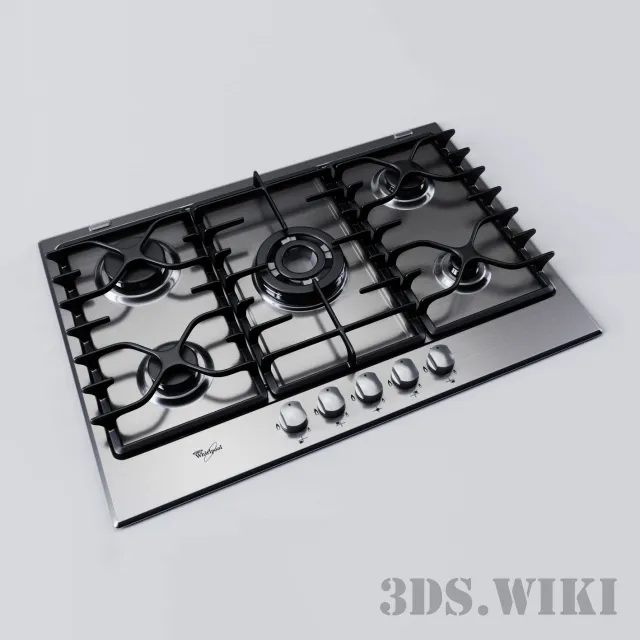 kitchen - Gas hob WHIRLPOOL AKT 797 IX 3D Model