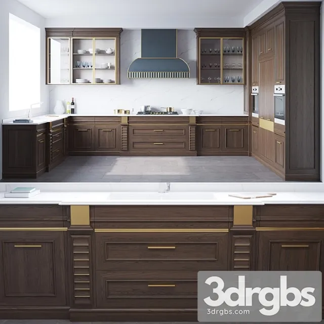 Kitchen Ginepro Lago Mobile 3D Model Free