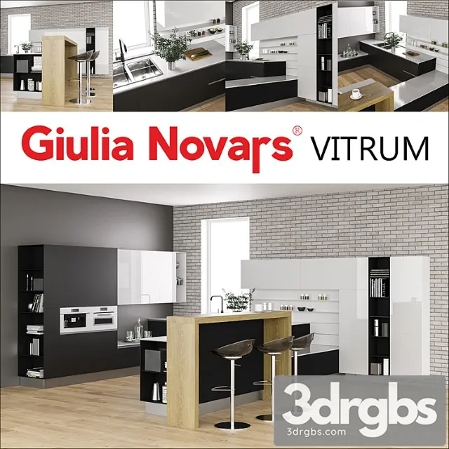 Kitchen giulia novars vitrum 3D Model Free