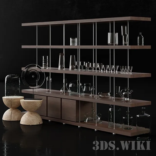 kitchen - Glassware collection 3D Model