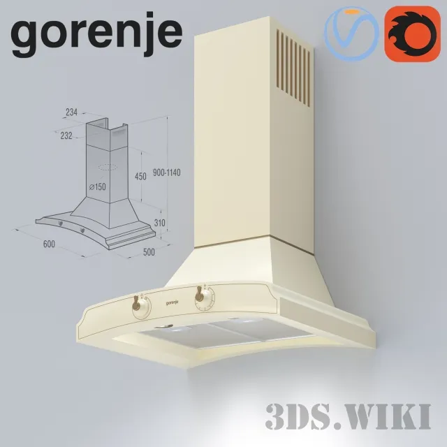 kitchen - Gorenje dk63mcli 3D Model