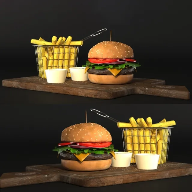 kitchen - Hamburger 3D Model