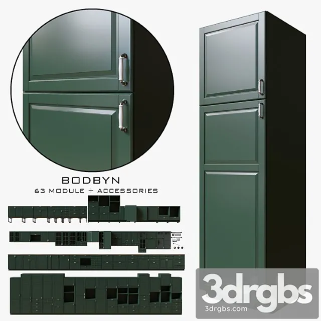 Kitchen ikea bodbyn 3D Model Free