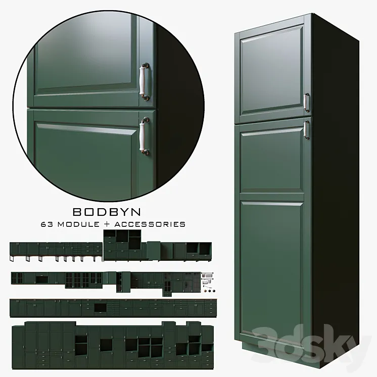 Kitchen IKEA BODBYN 3D Model Free