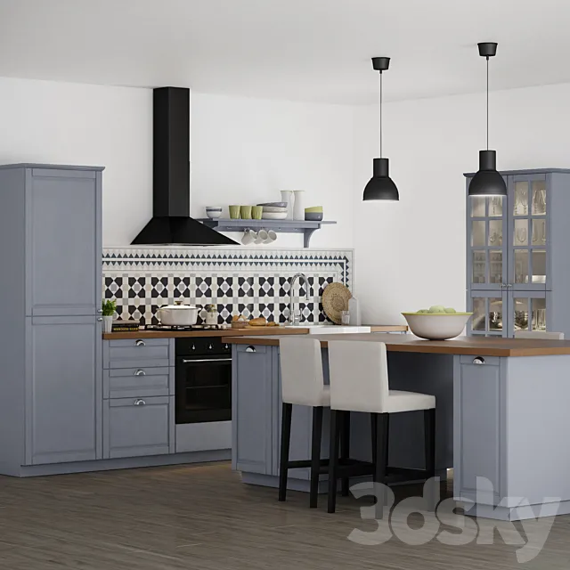 Kitchen IKEA BODBYN 3D Model