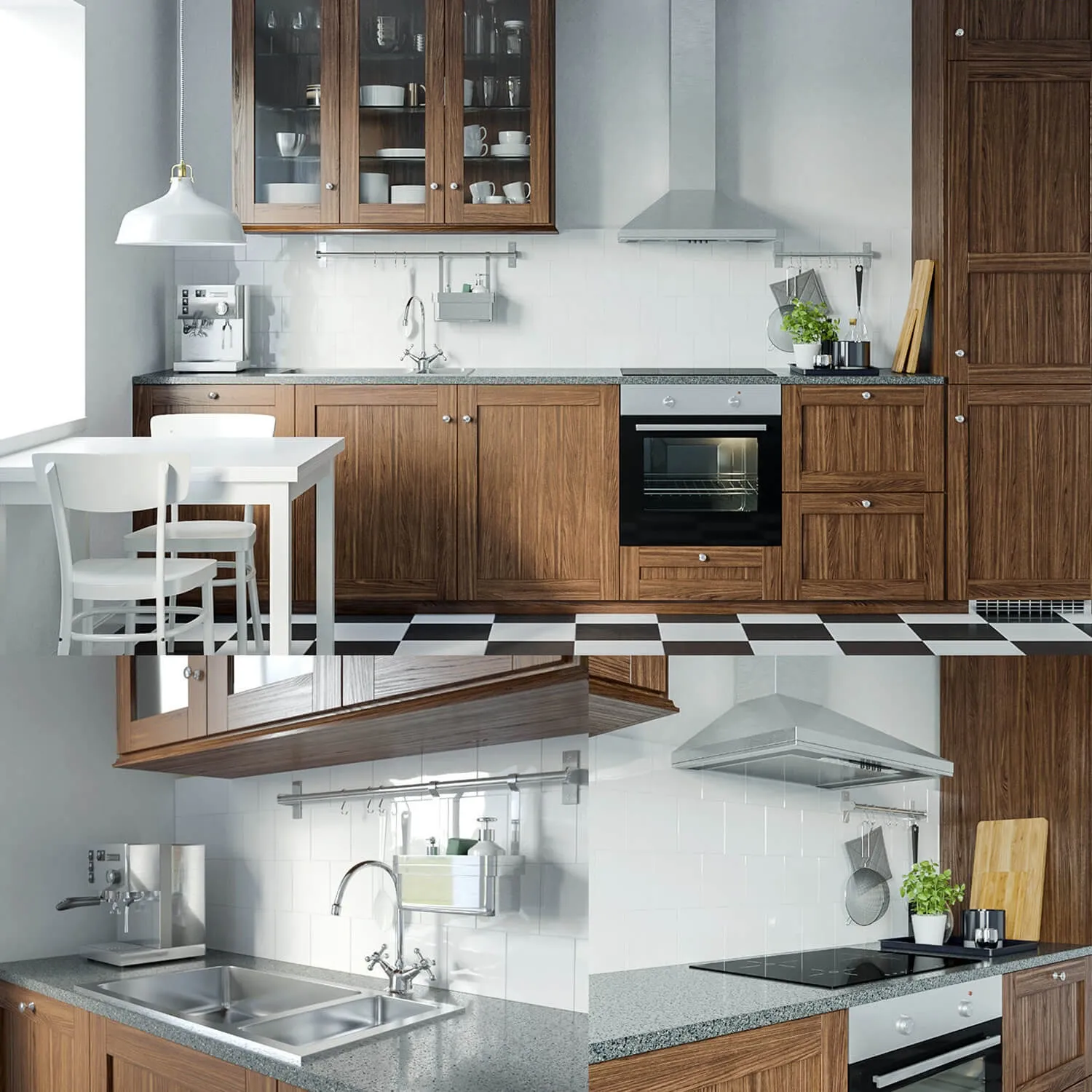 kitchen - Ikea Edserum kitchen 3D Model