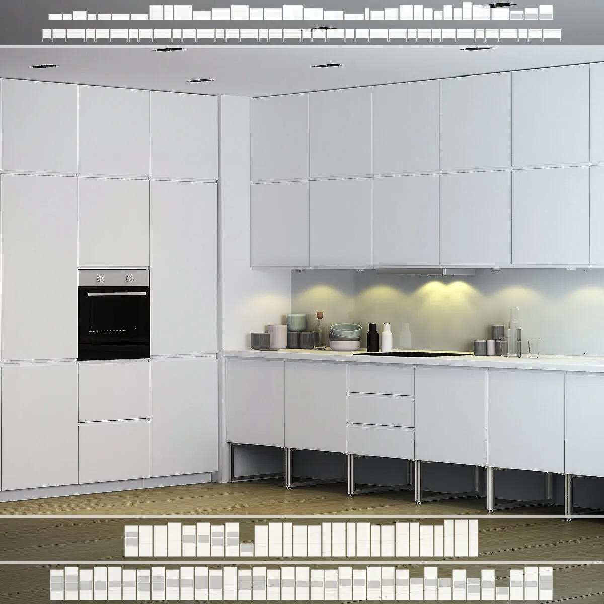 kitchen - IKEA Kitchen Vokstorp  Limhamn 3D Model