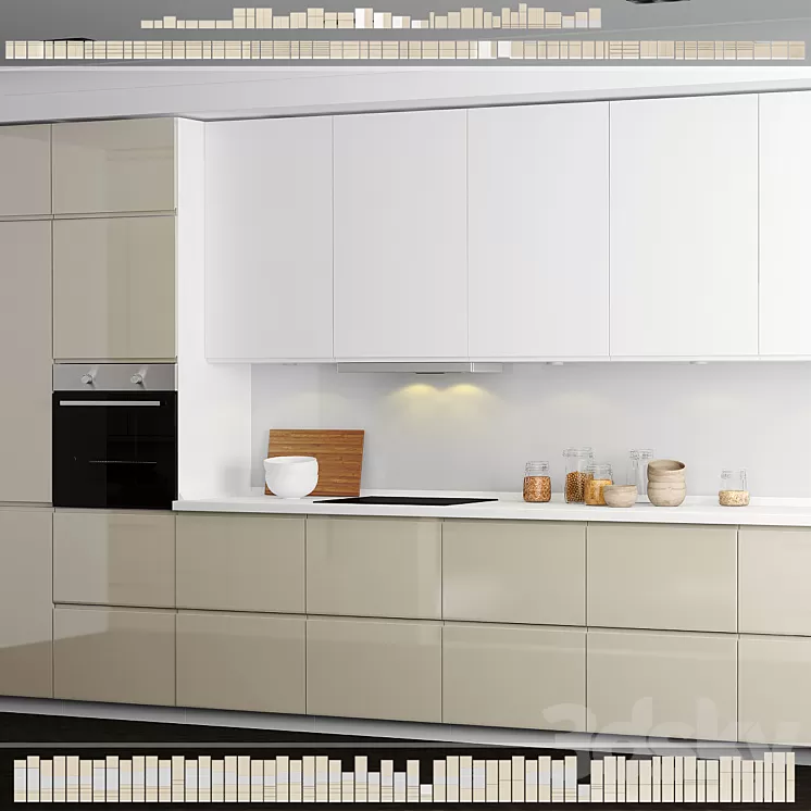 Kitchen IKEA Method / Vokstorp. 3D Model