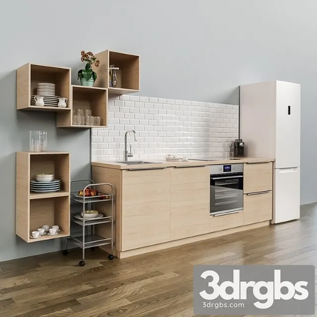 Kitchen ikea method with facade askersund 3D Model Free