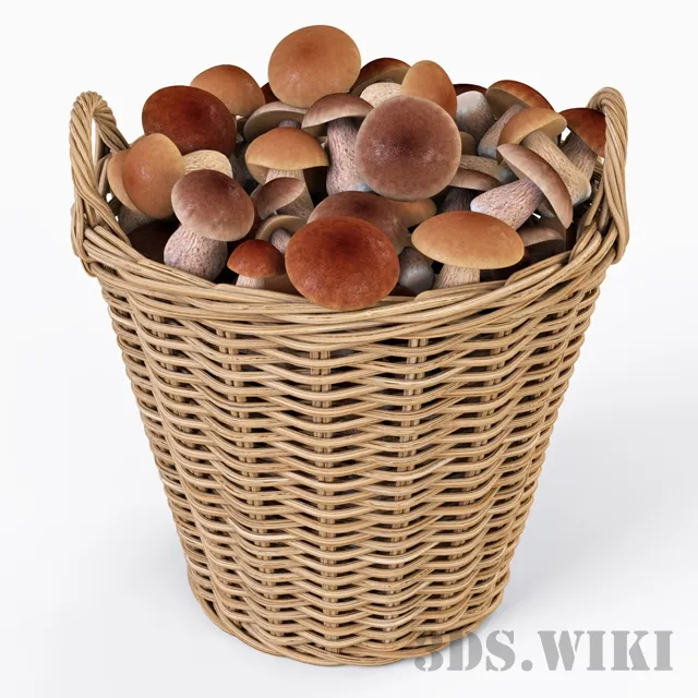 kitchen - IKEA Nipprig basket with mushrooms 3D Model