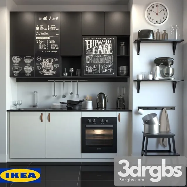 Kitchen ikea yudevalla 3D Model Free