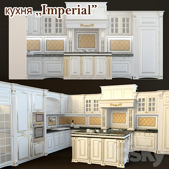 Kitchen "Imperial" with island 3DModel
