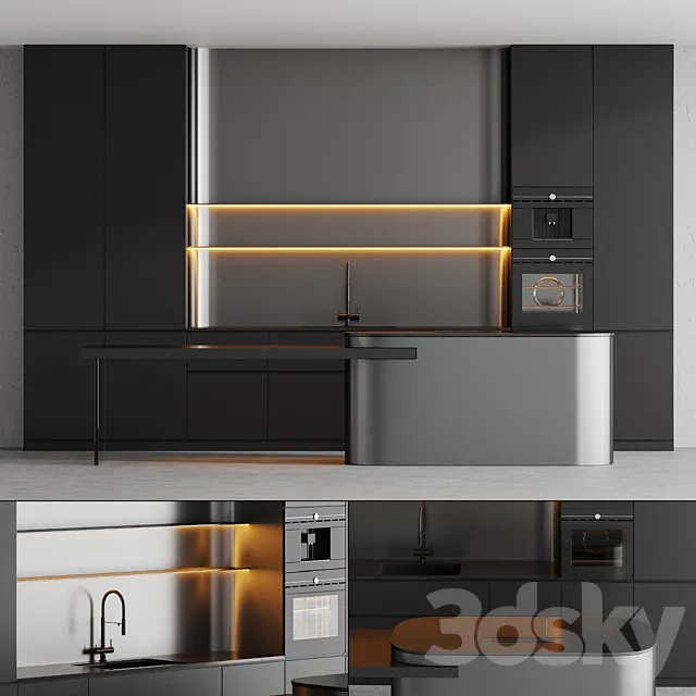 Kitchen in modern style 001 | modern kitchen 3D Model