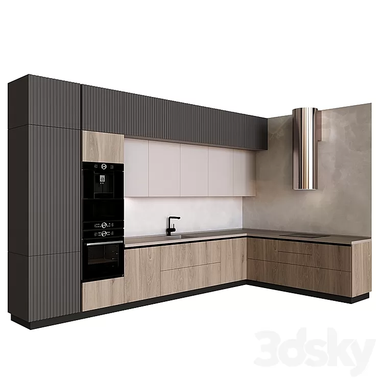 Kitchen in modern style 11 3D Model Free