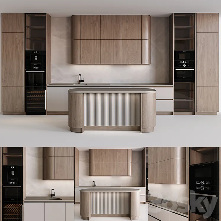 Kitchen in modern style 31 3D Model Free
