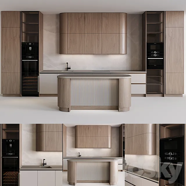 Kitchen in modern style 31 3D Model