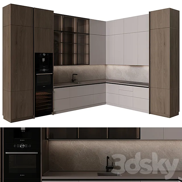 Kitchen in modern style 36 3D Model