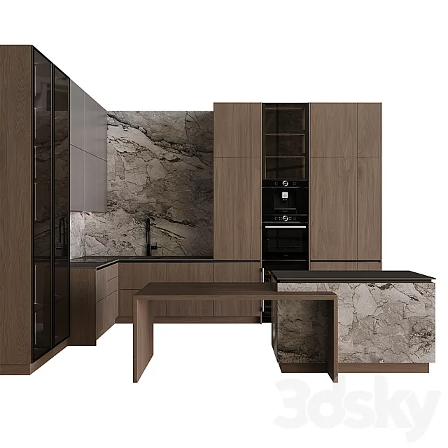 Kitchen in modern style 49 3D Model