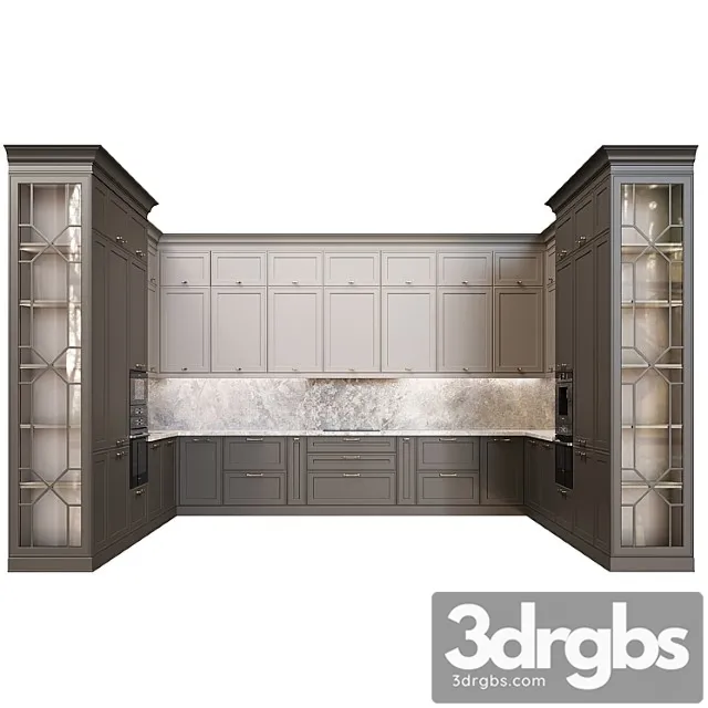 Kitchen In Neoclassic Style 16 3D Model Free