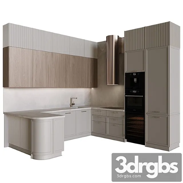 Kitchen In Neoclassic Style 30 3D Model Free