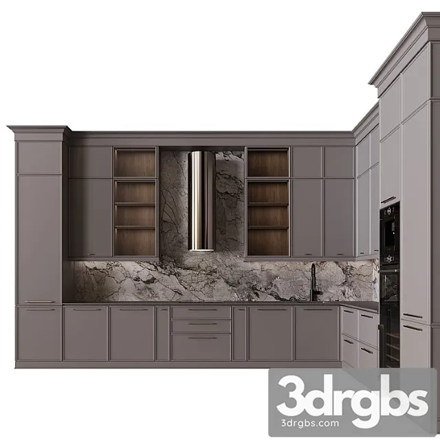 Kitchen In Neoclassic Style 45 3D Model Free