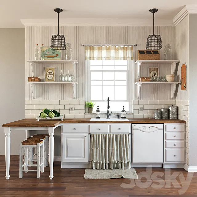 Kitchen in the style of "Provence" 3DModel