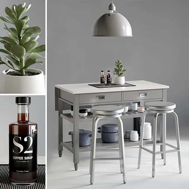 Kitchen Island 3 3D Model