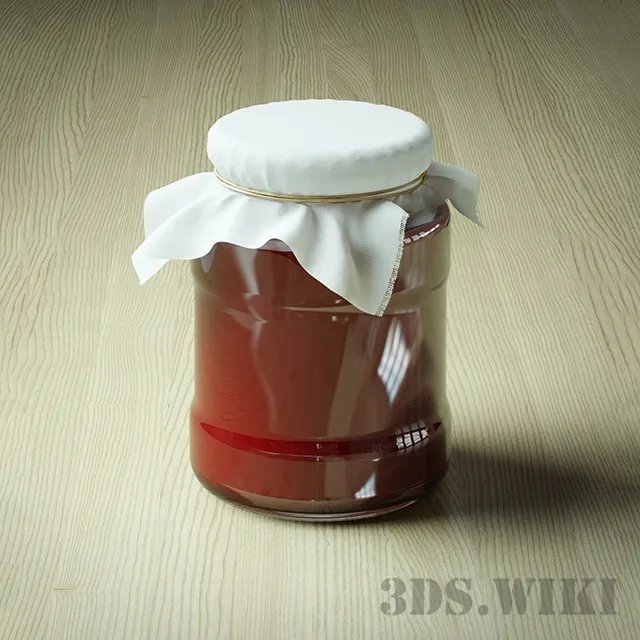 kitchen - Jar of jam 3D Model