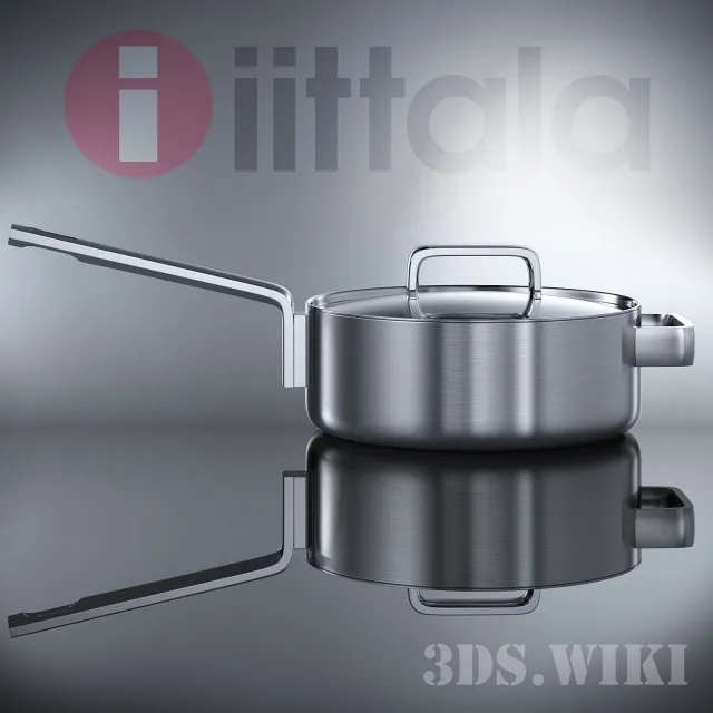 kitchen - Kitchen appliances casserole with lid - iittala 3D Model