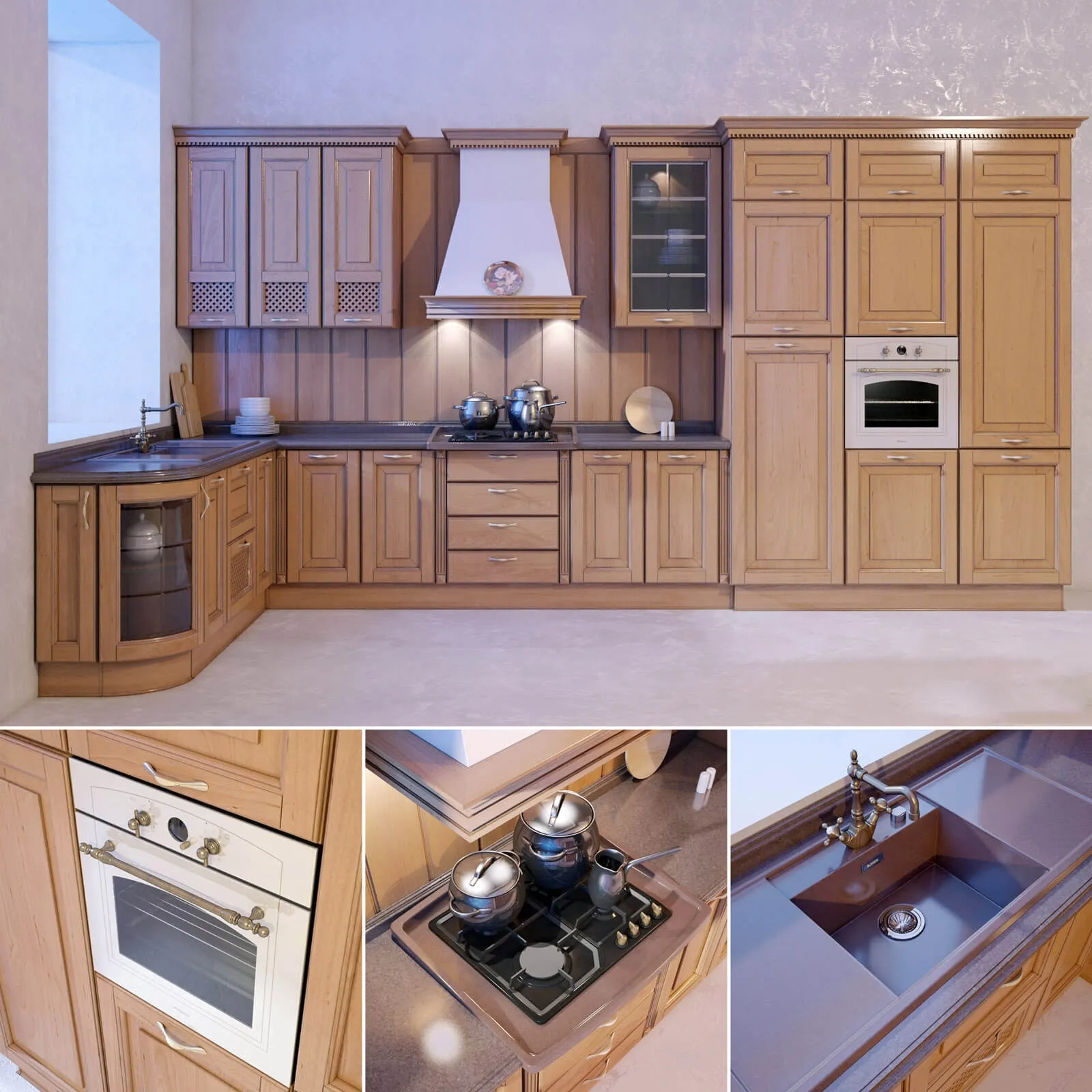 kitchen - Kitchen ARAN Provenzale 3D Model