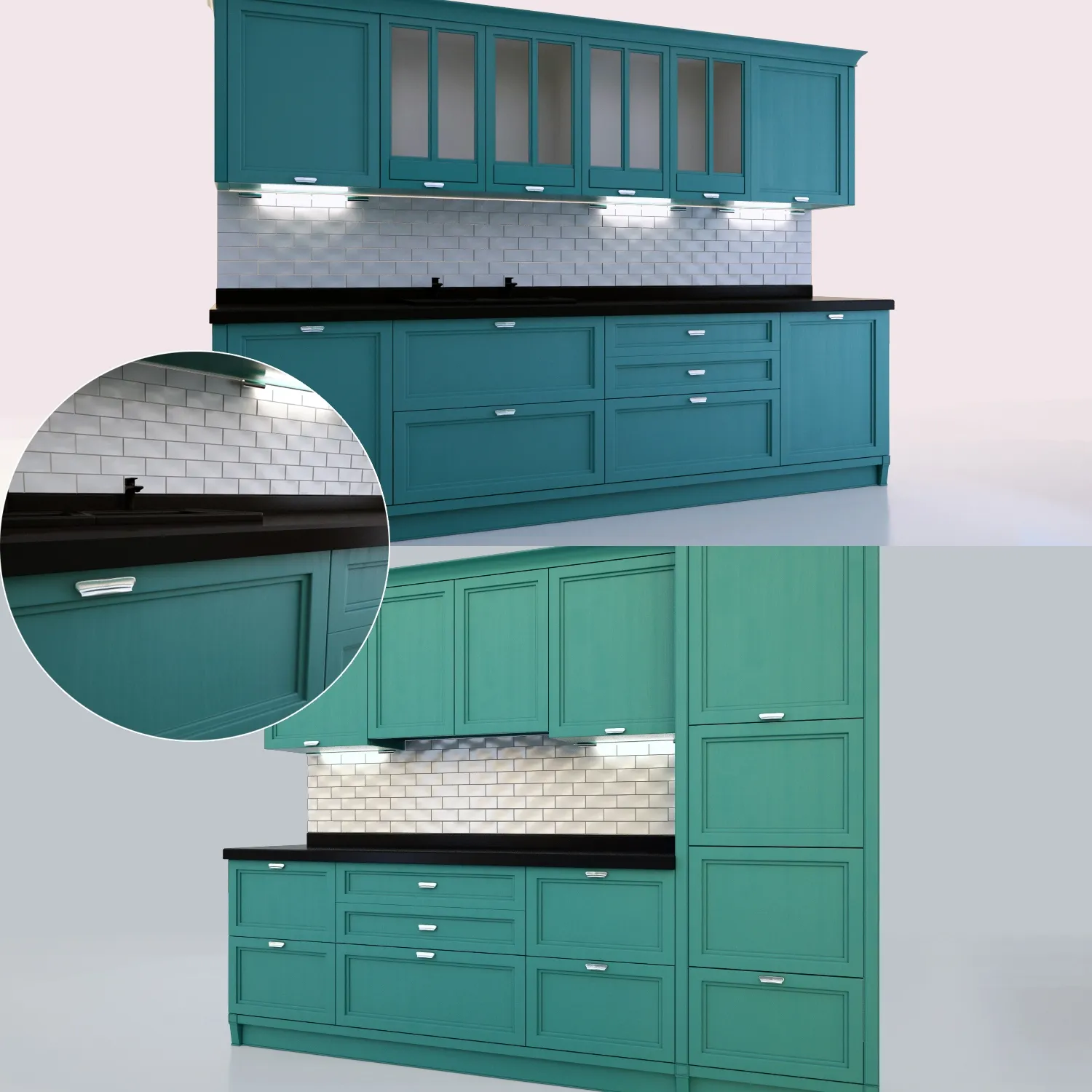 kitchen - Kitchen Aster Cucine 3D Model
