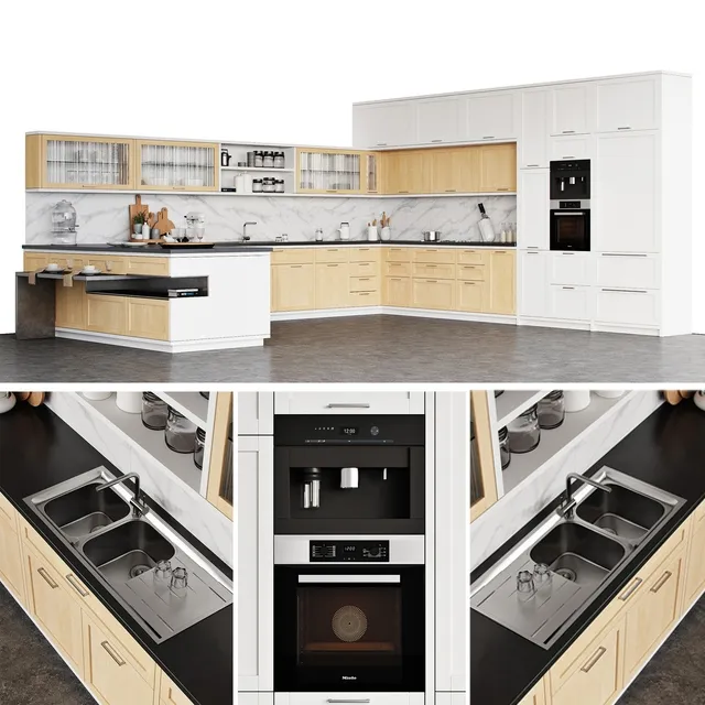 kitchen - Kitchen Aster Cucine  Timeline 2.0 3D Model