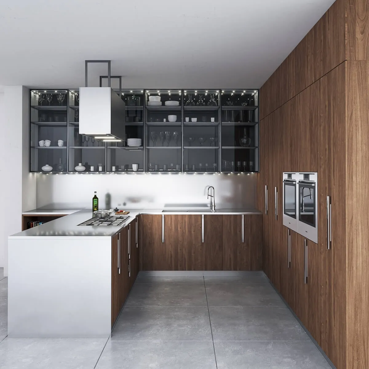 kitchen - Kitchen Barrique Cucina in acciaio 3D Model