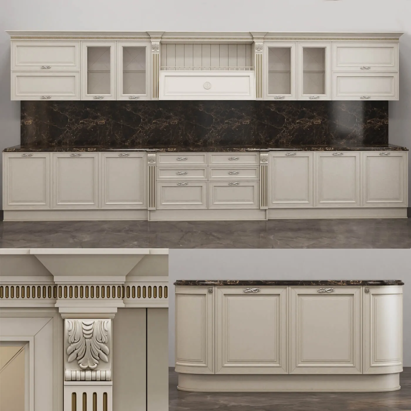 kitchen - Kitchen Caviar Miton Cucine 3D Model