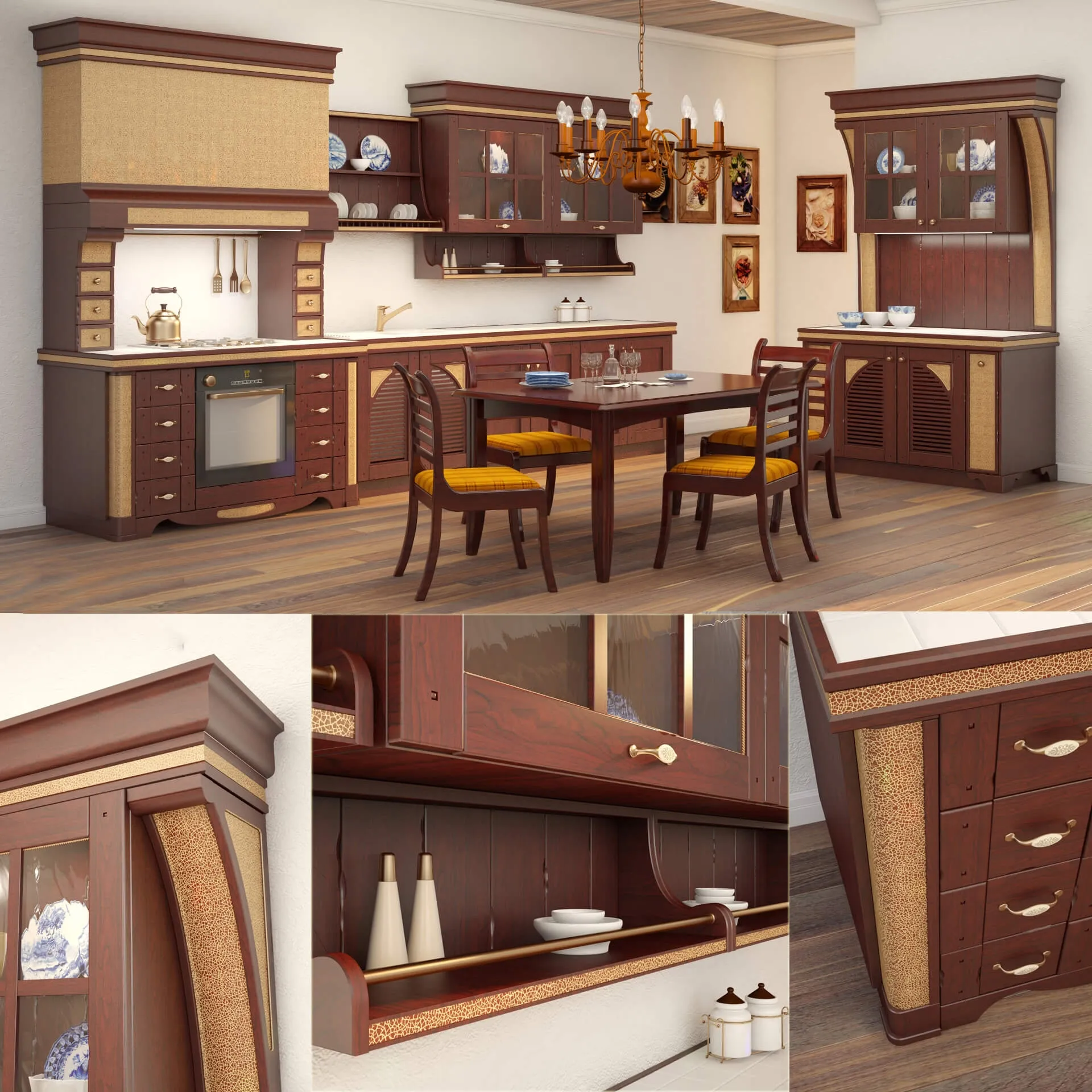 kitchen - Kitchen country Verona Mobili 3D Model